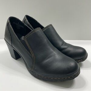 Merona Women’s Chunky Block Heel Slip On Clogs Booties Black Size 8